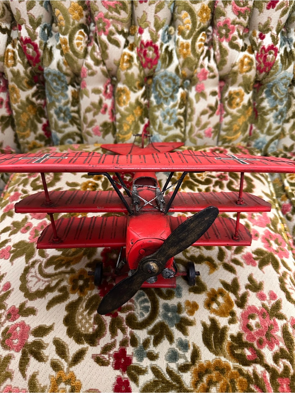 Red & Black vintage Airplane